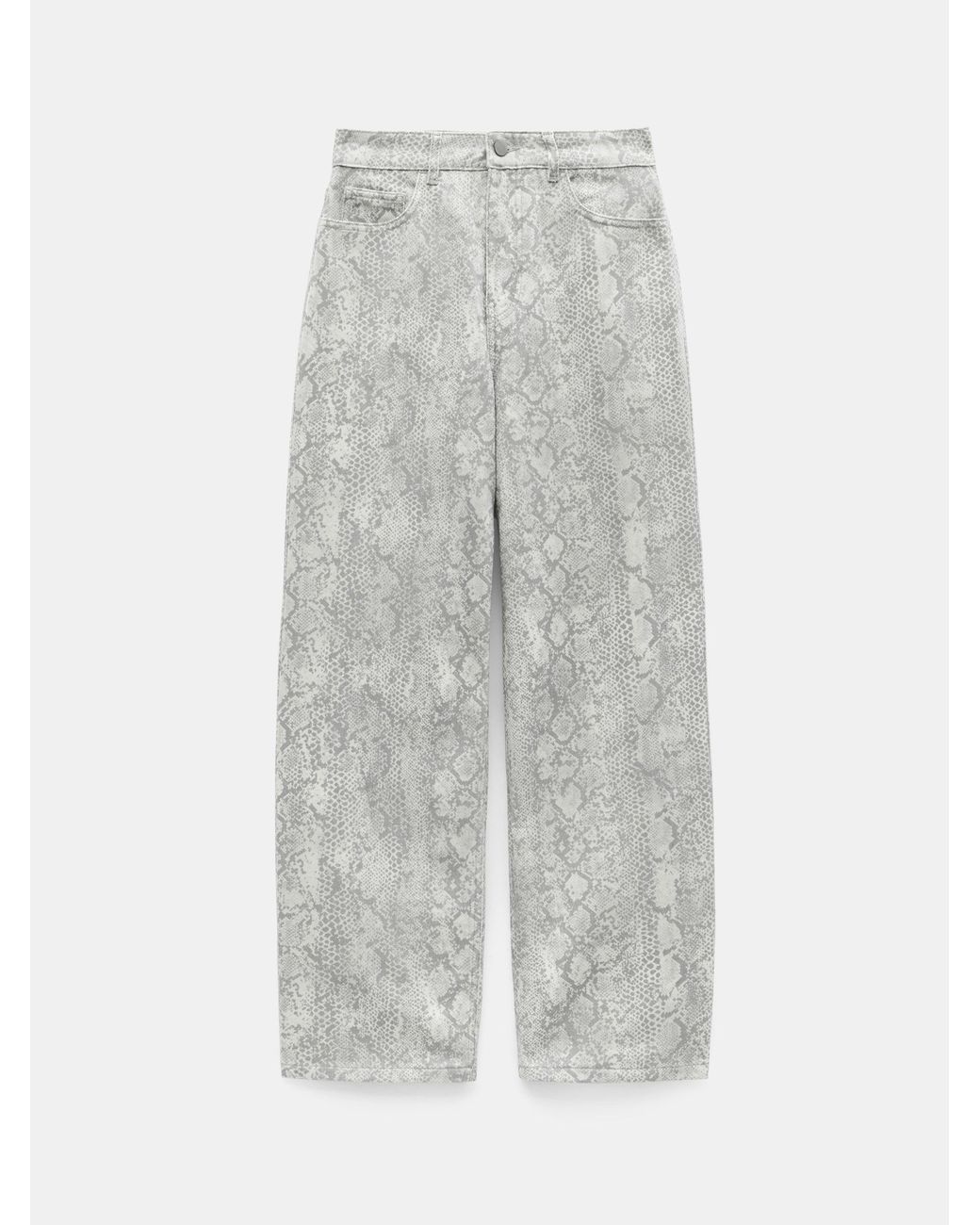 Hush White Straight Leg Printed Jeans
