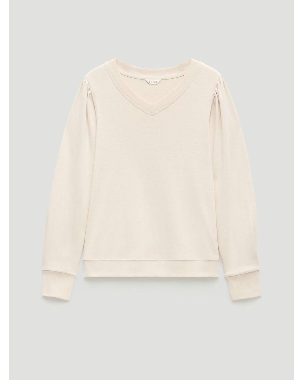 Hush Blue Emily V-Neck Puff Sleeve Top