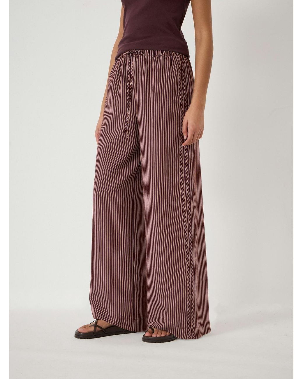 Hush Multicolor Sami Striped Side Detail Trousers