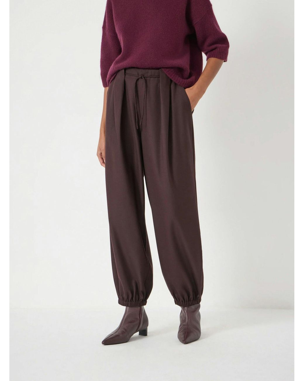 Hush Multicolor Adena Bubble Hem Wool Blend Trousers
