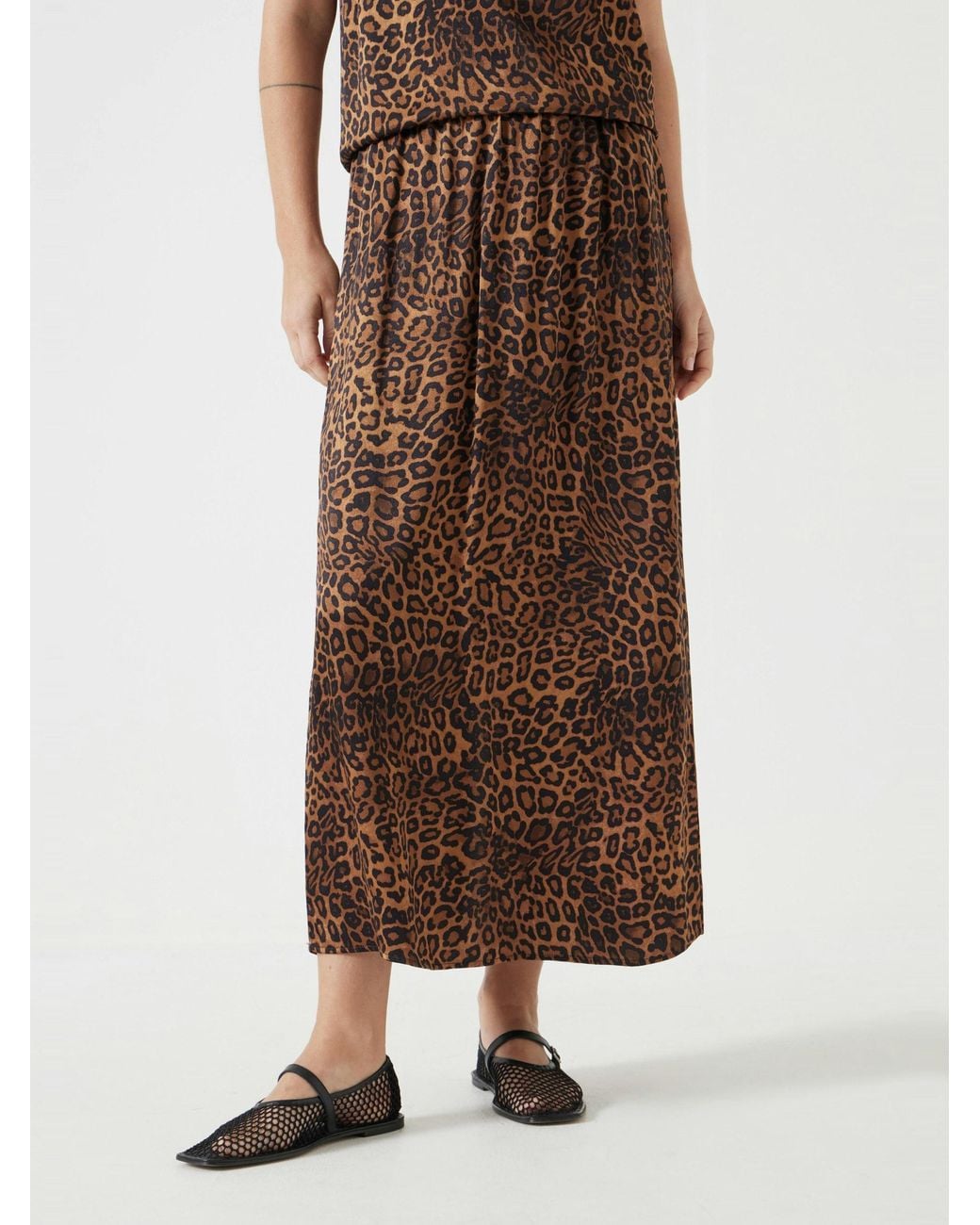 Hush Natural Printed Midi Skirt