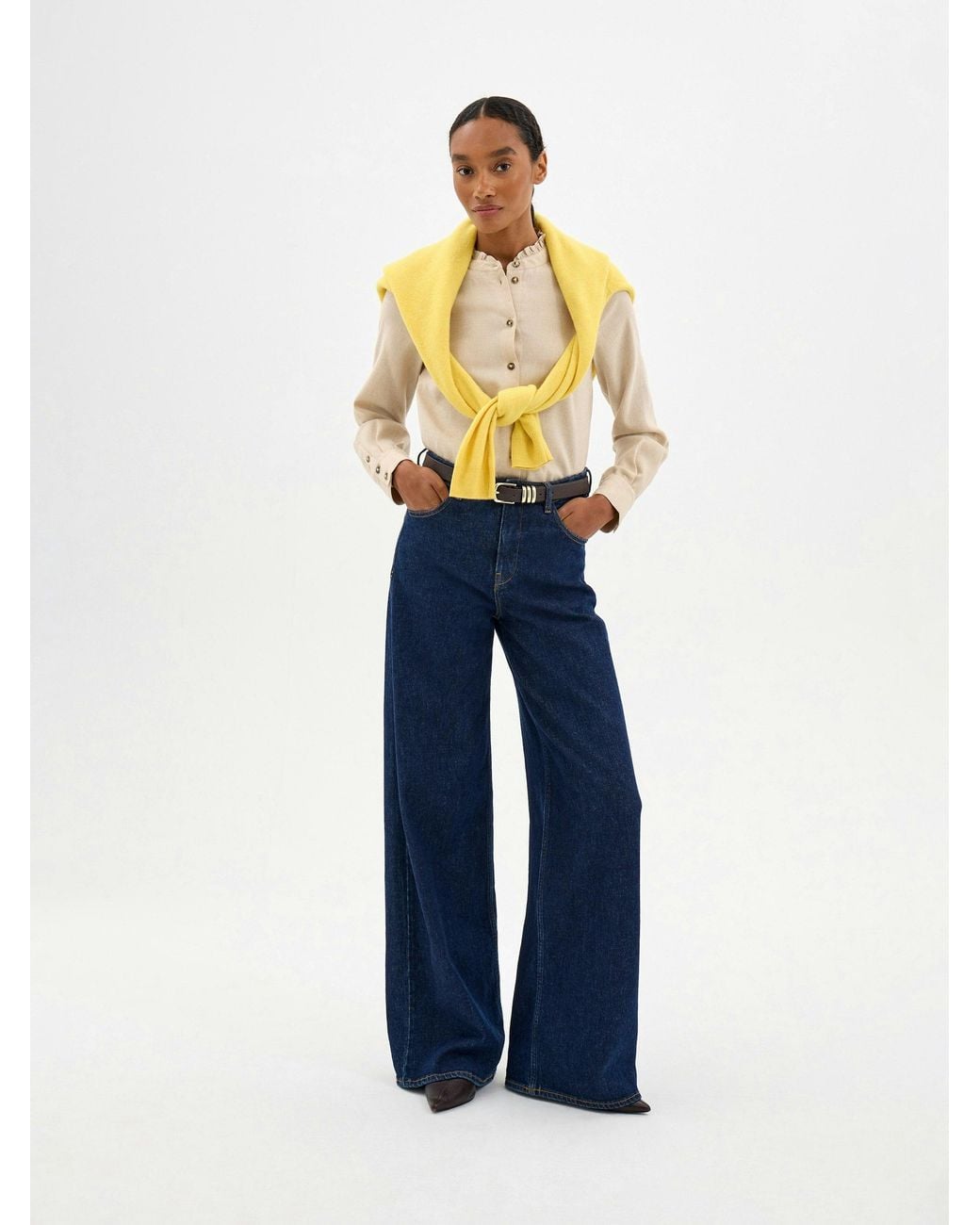 Hush Blue Super Soft Cotton Ruffle Shirt