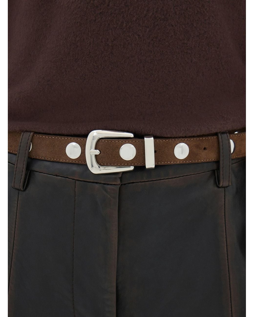 Hush Black Zinnia Suede Western Belt