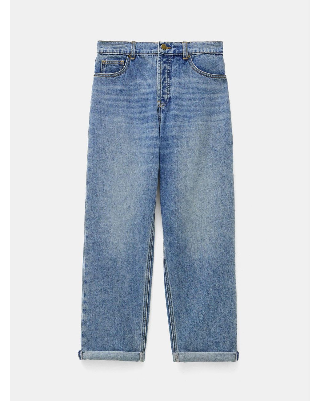 Hush Blue Button Fly Boyfriend Jeans