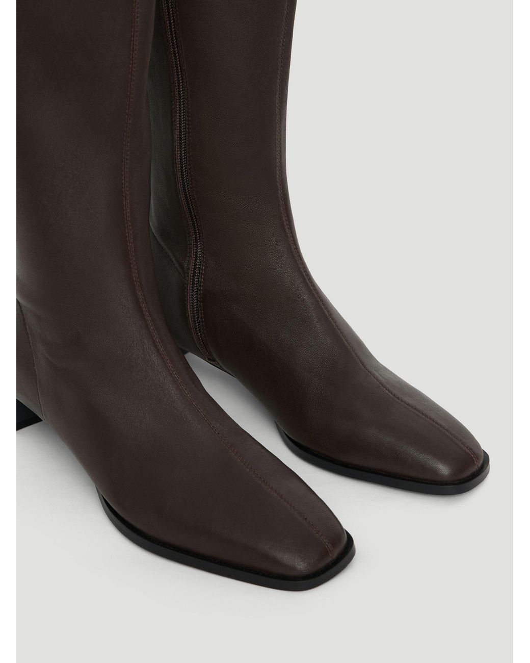 Hush Black Virelle Knee Leather Boot