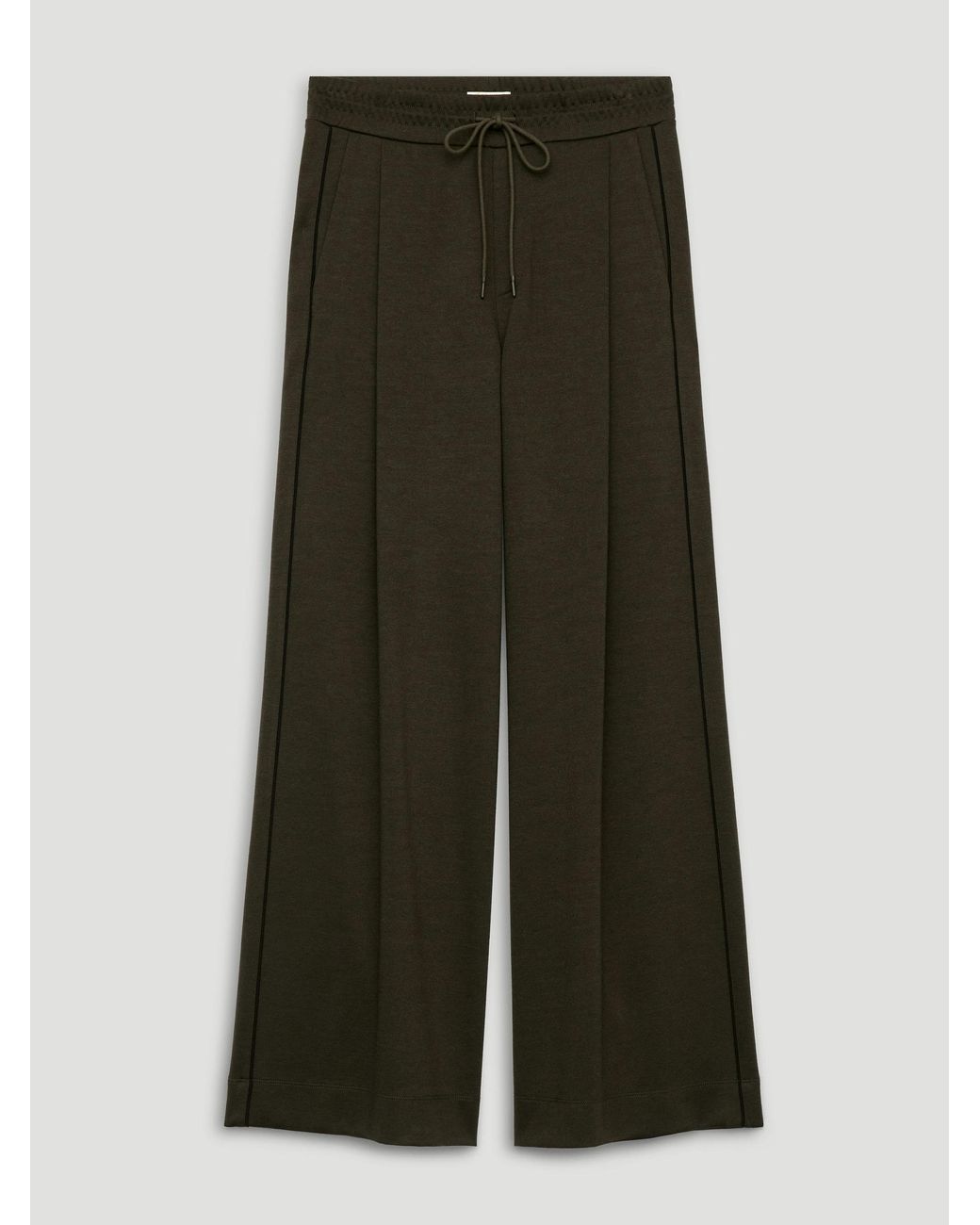 Hush Natural Taylor Piped Wide Leg Trousers