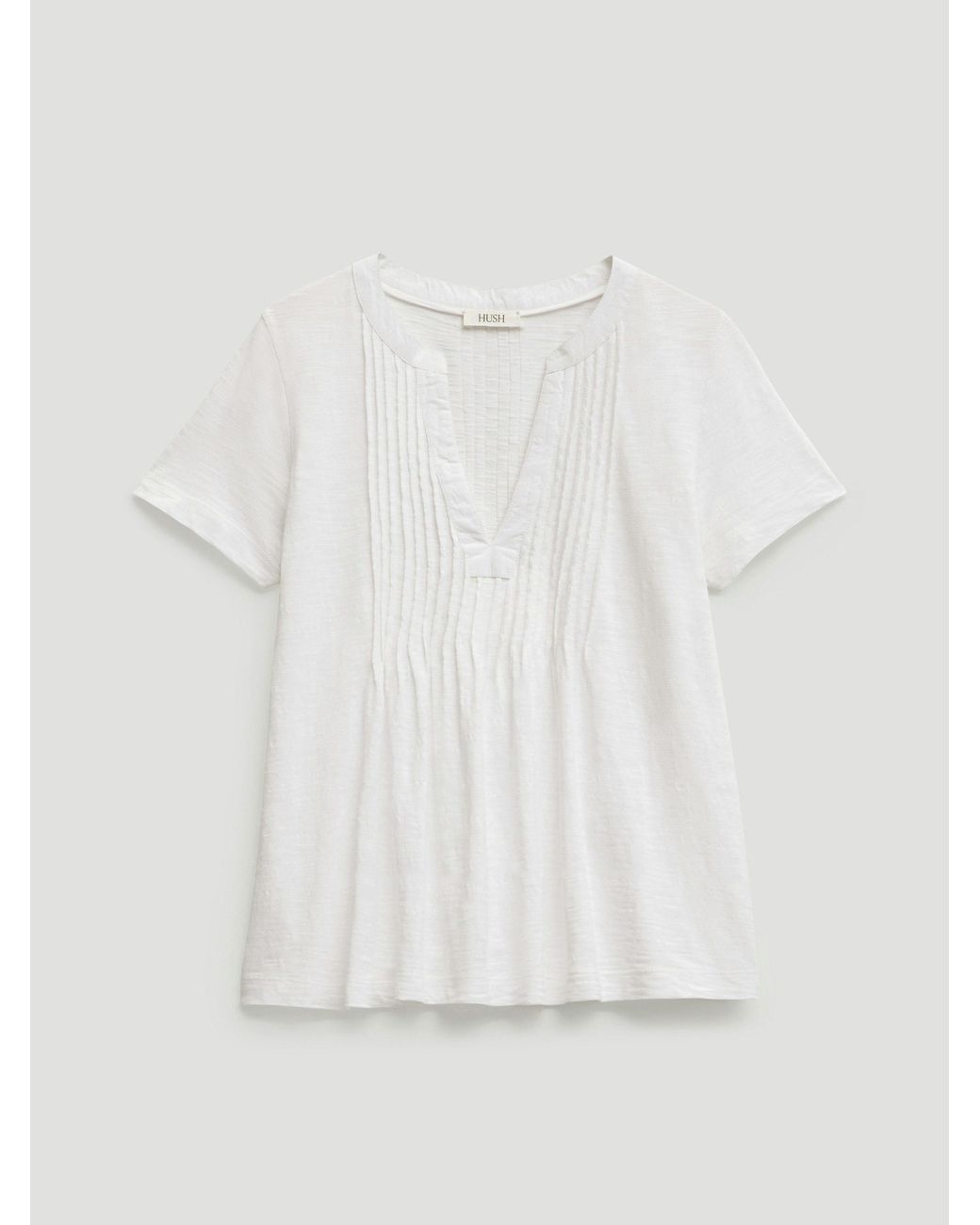 Hush Natural Thalina Pleat Jersey Top