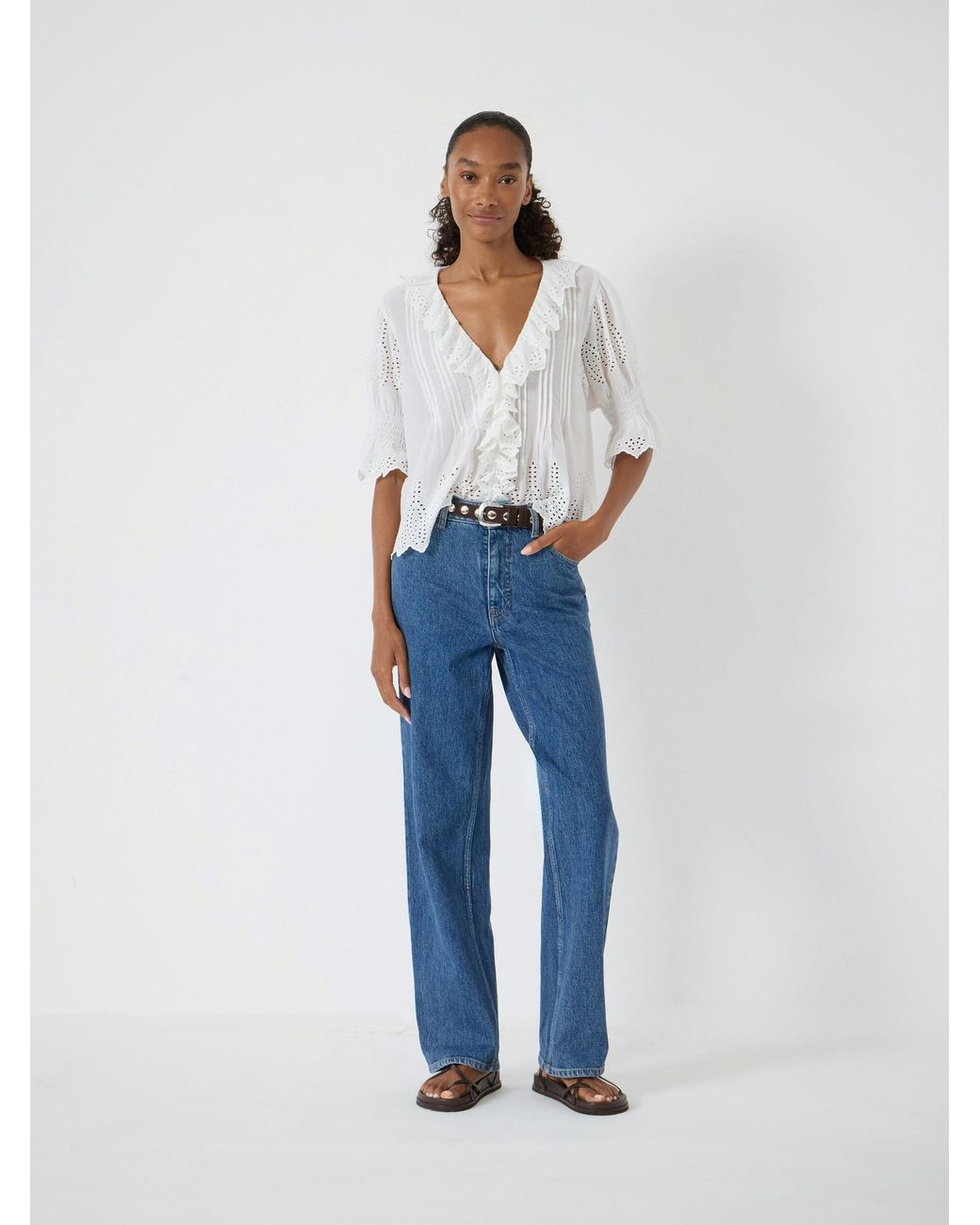 Hush Blue Ezri Column Leg Jeans