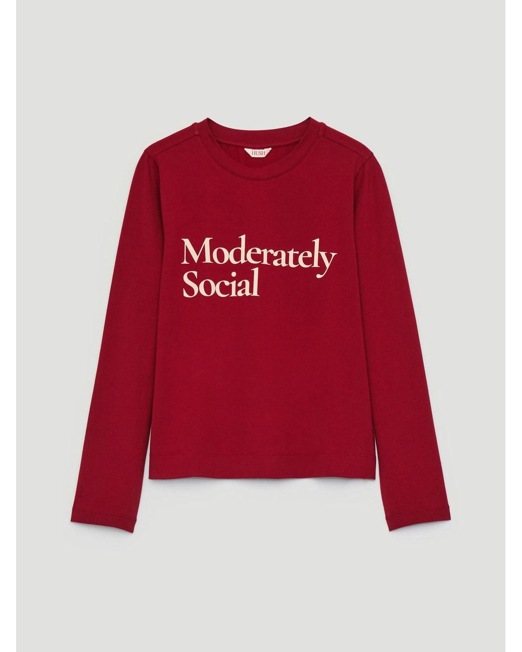 Hush Red Theodora Long Sleeve Pyjama Set