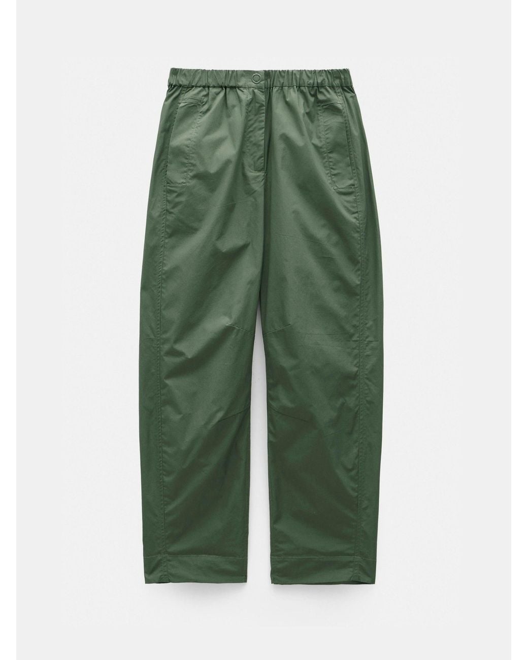 Hush Green Jack Barrel Leg Pull On Lightweight Cotton Trousers