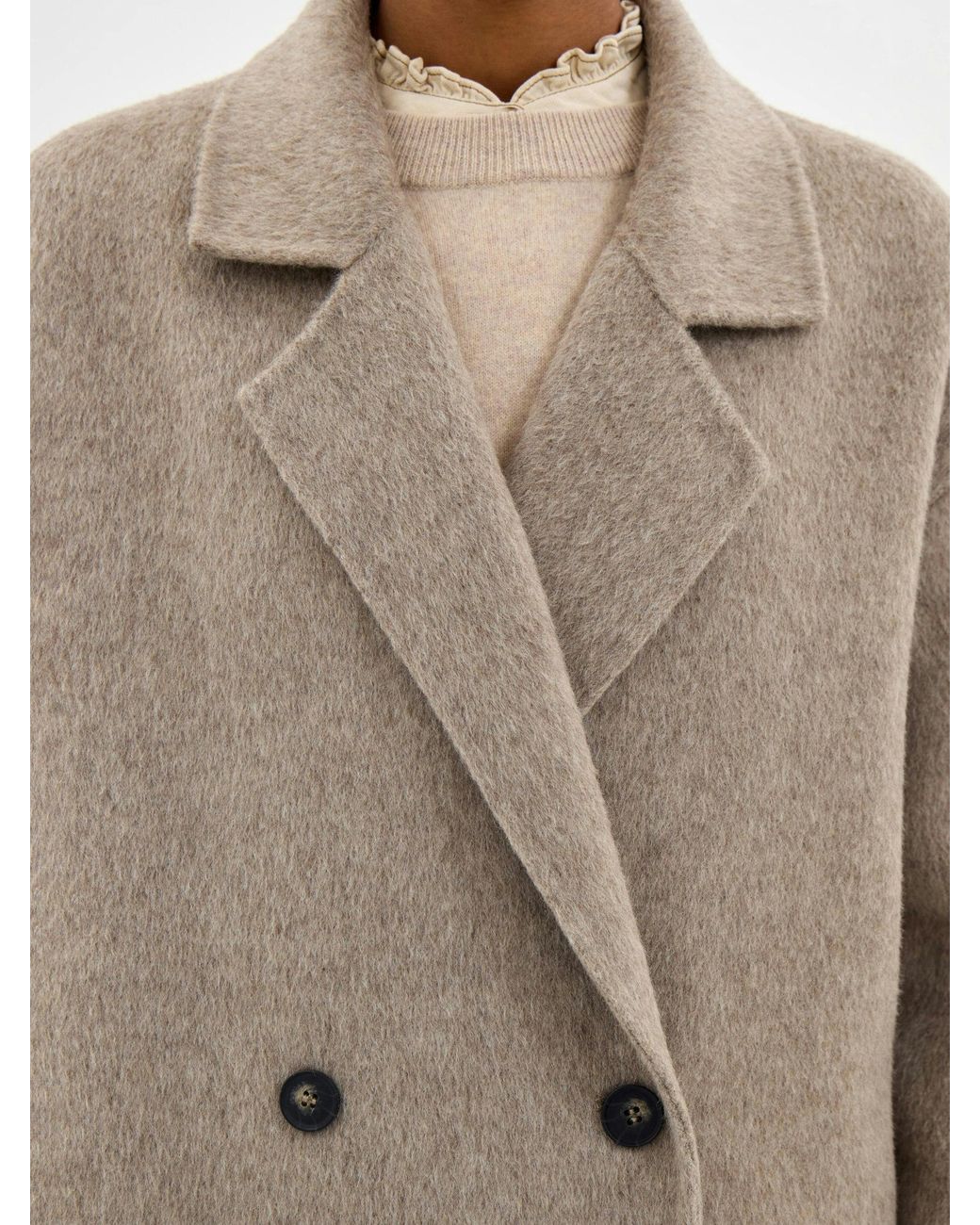 Hush Blue Pure Wool Double Faced Coat
