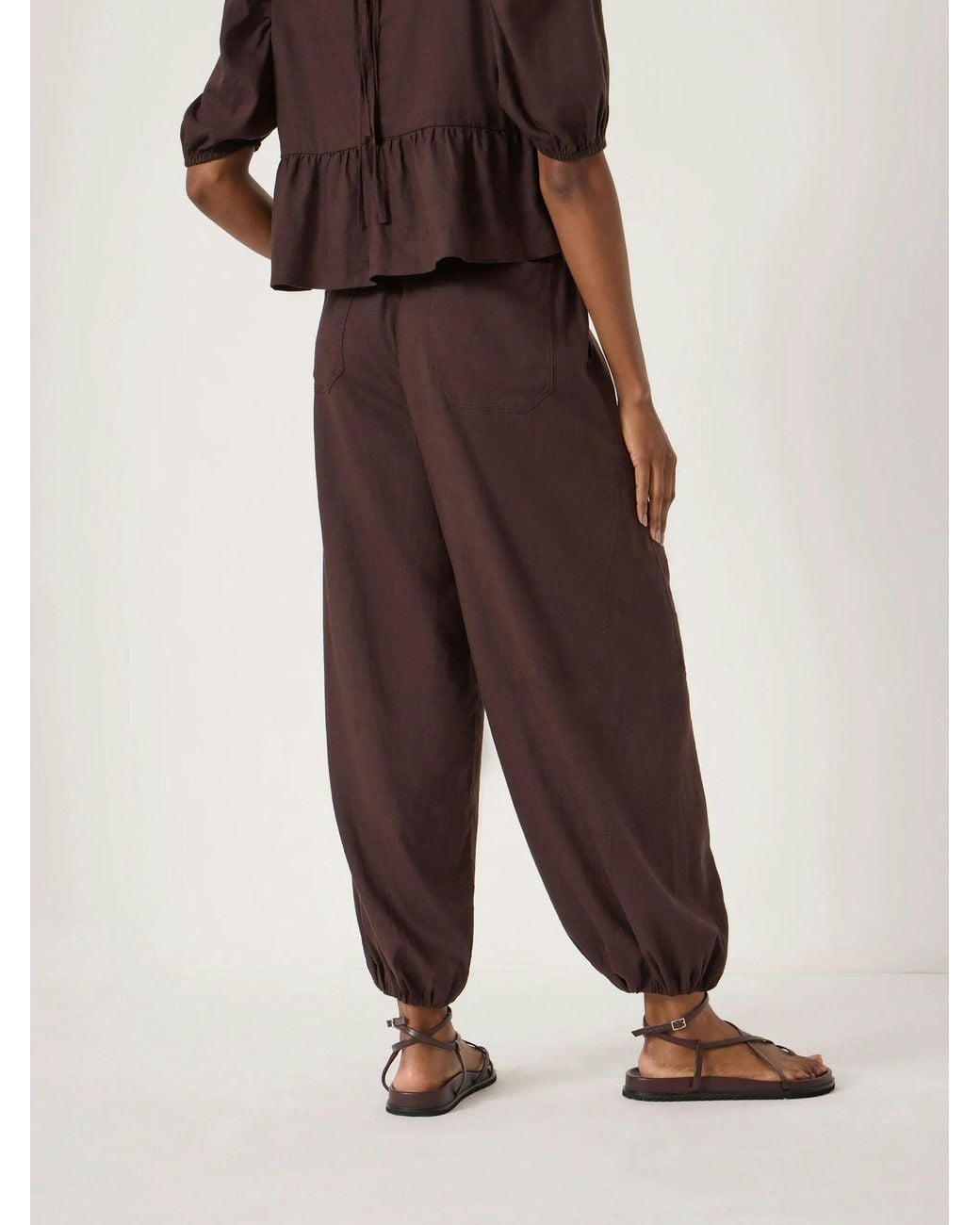 Hush Natural Tove Linen Balloon Beach Trousers