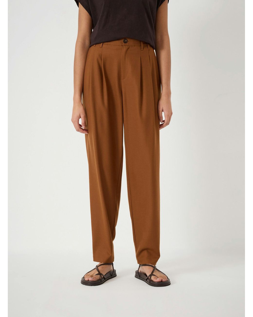 Hush Multicolor Noa Wool Blend Tapered Leg Trousers