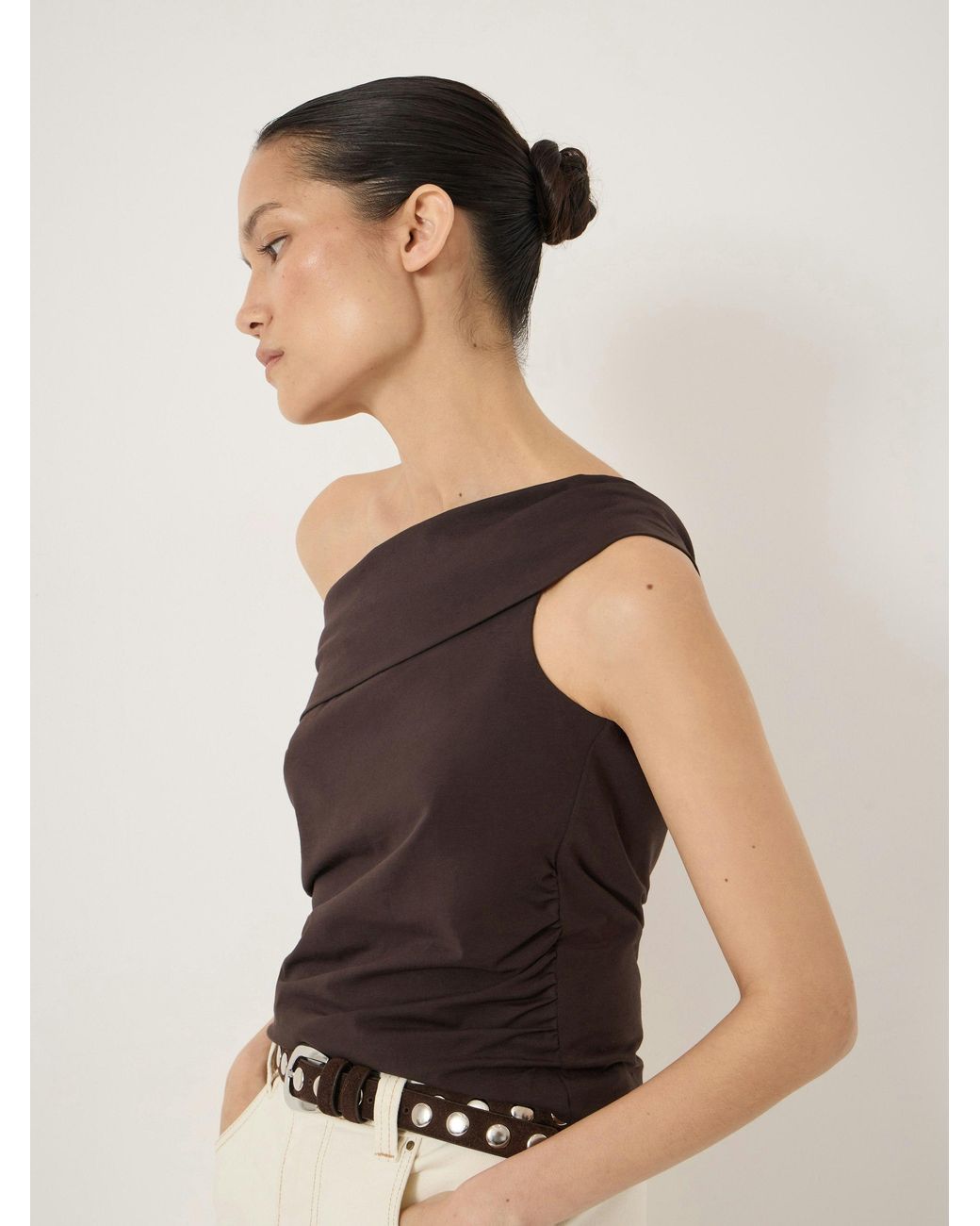 Hush Natural Nya Twist Jersey Top