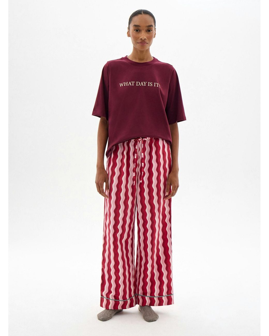 Hush Red Louisa Short Sleeve Pyjama Set