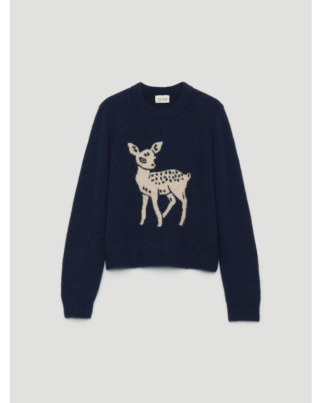 Hush Blue Mae Motif Knitted Jumper