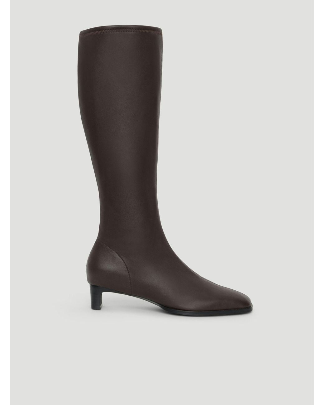 Hush Black Virelle Knee Leather Boot