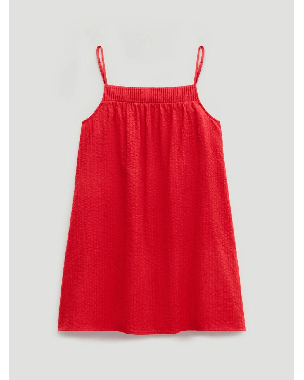 Hush Red Carmen Seersucker Beach Mini Dress