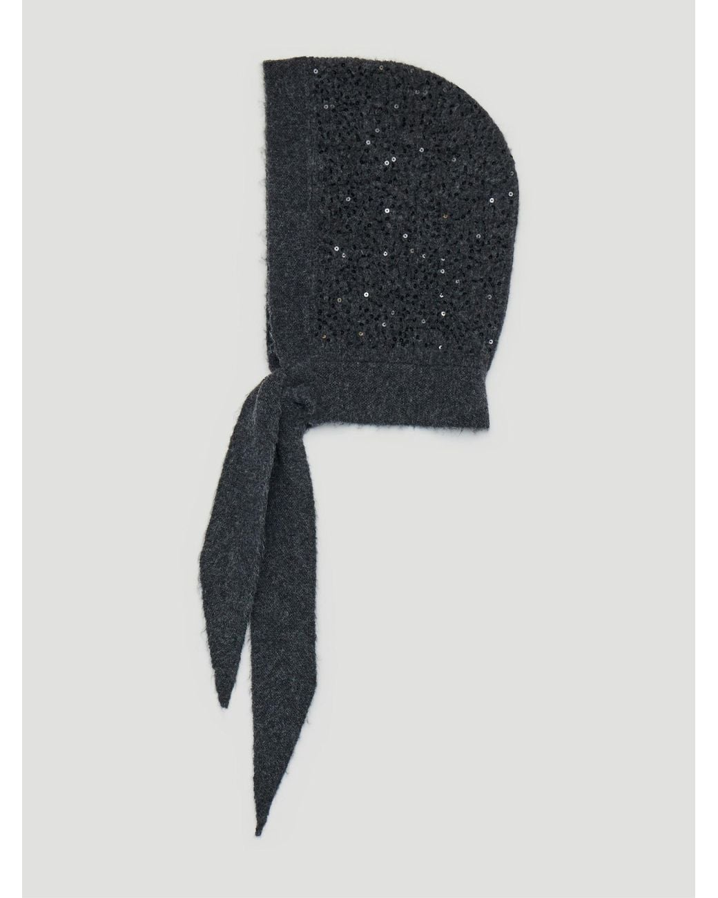 Hush Black Marietta Knitted Sequin Hood