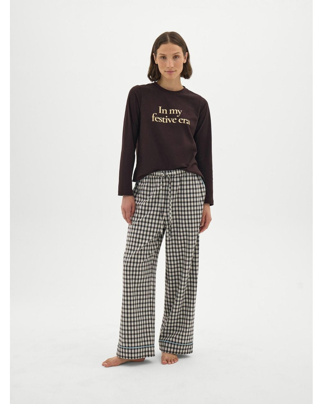 Hush Black Theodora Long Sleeve Pyjama Set