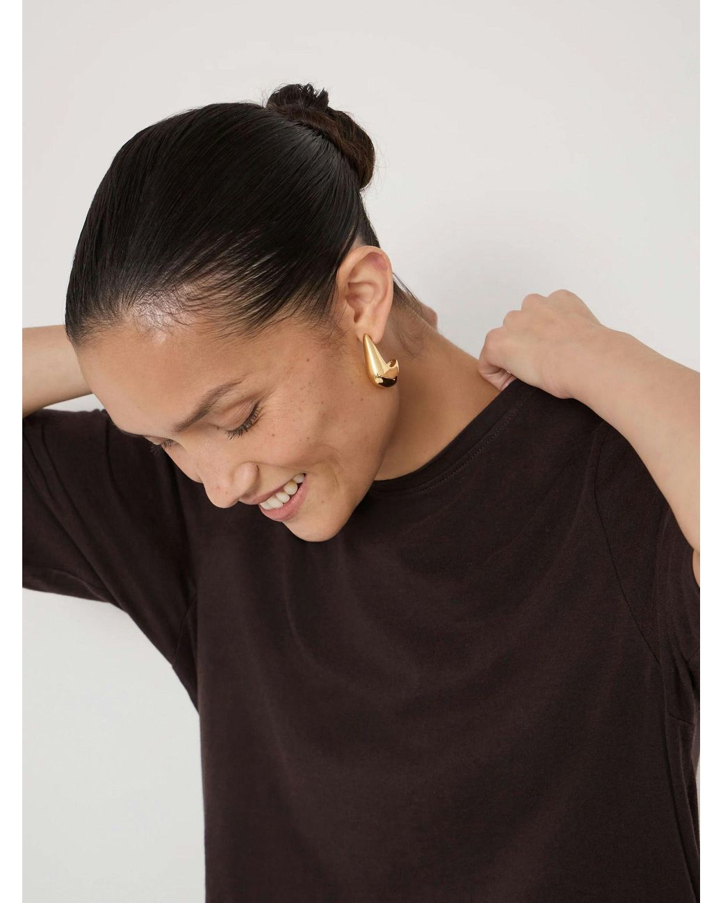 Hush Black Reece Drapey T-Shirt