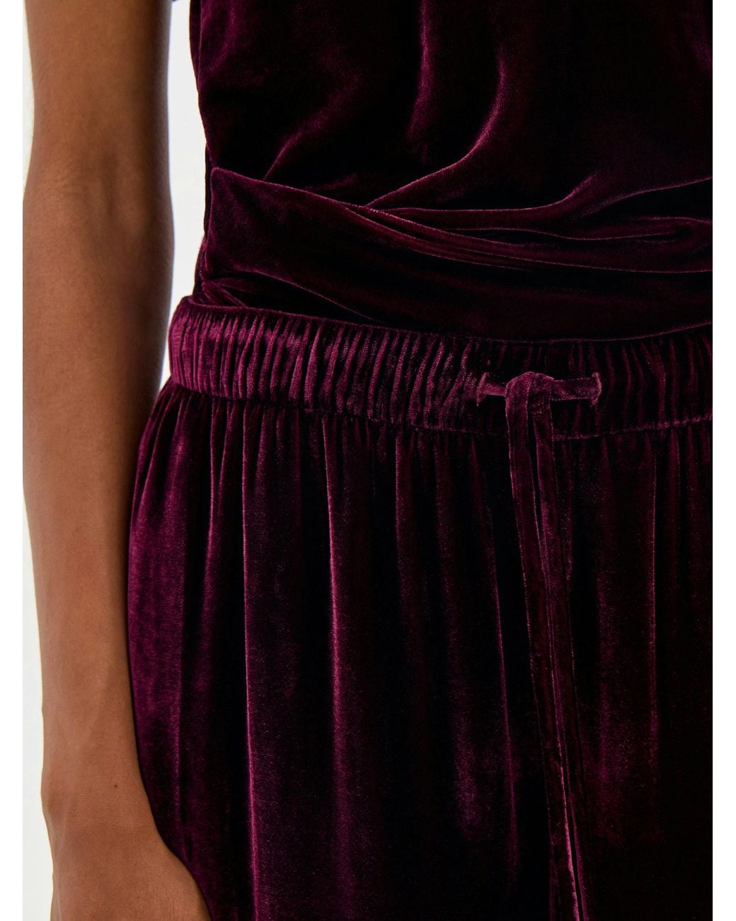 Hush Black Wendy Wide Leg Velvet Trousers