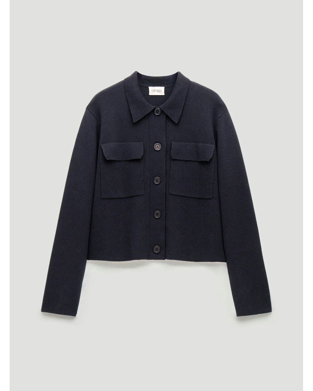 Hush Blue Bobbie Shirt Jacket With Wool
