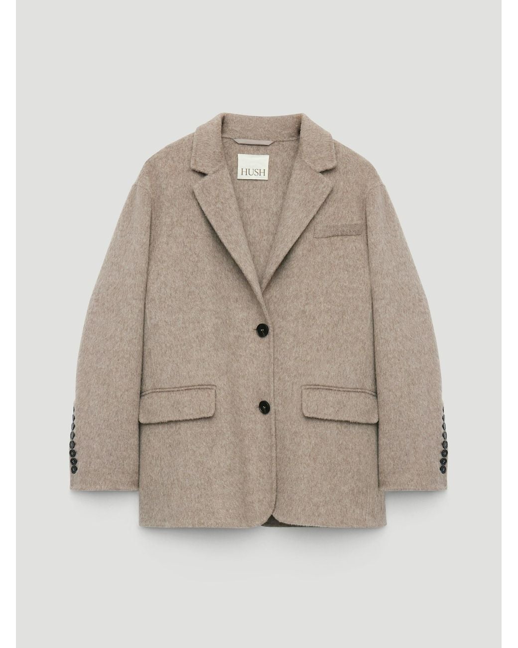 Hush Blue Pure Wool Double Faced Coat