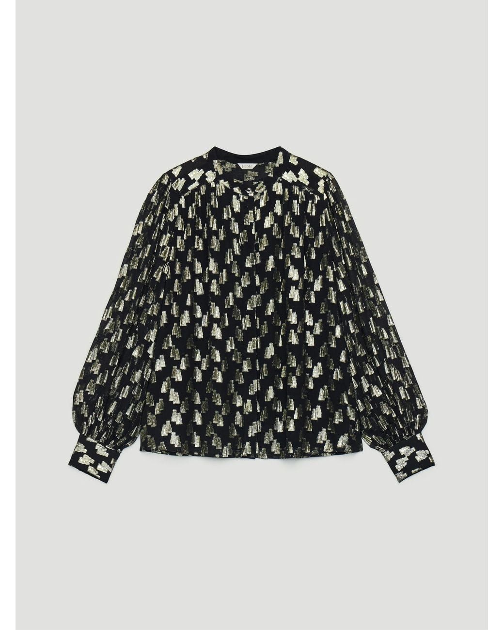 Hush Black Naomi Flock Chiffon Blouse
