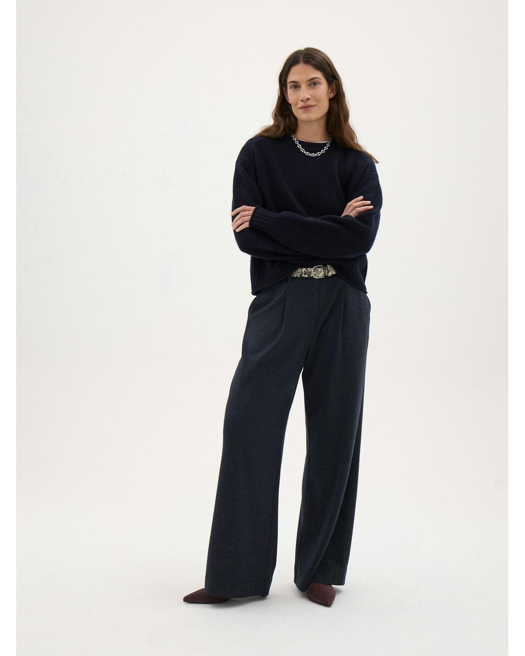 Hush Blue Nina Merino Wool Jumper