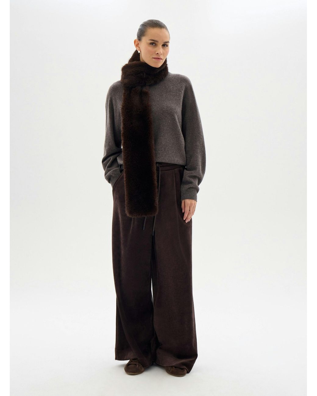 Hush Black Anastasia Brushed Merino Wool Jumper