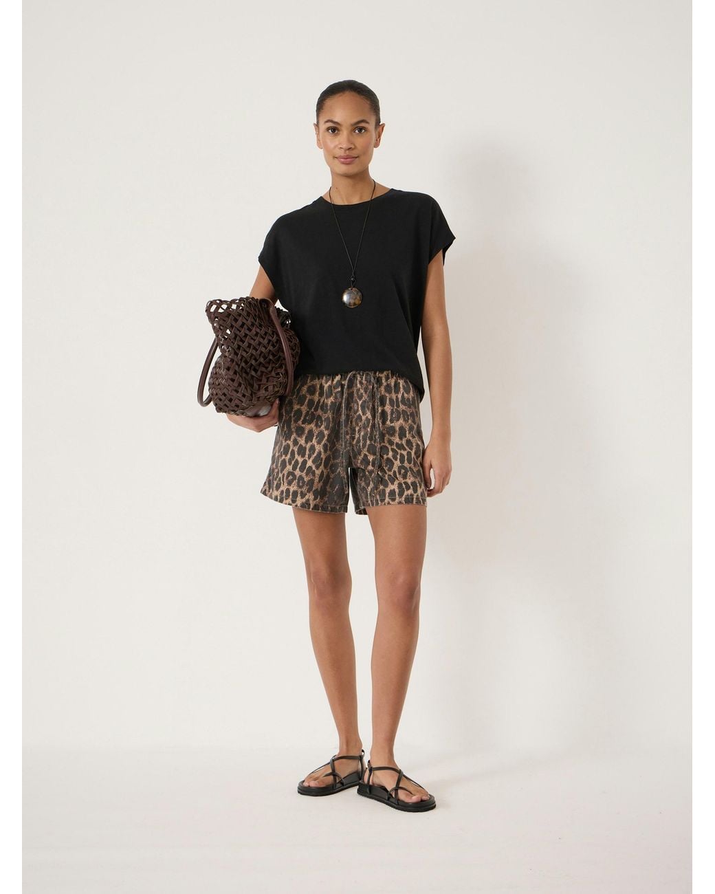 Hush Black Aisling Cotton Slub T-Shirt