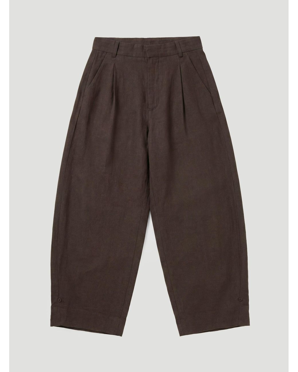Hush Natural Dania Linen Blend Barrel Leg Trousers
