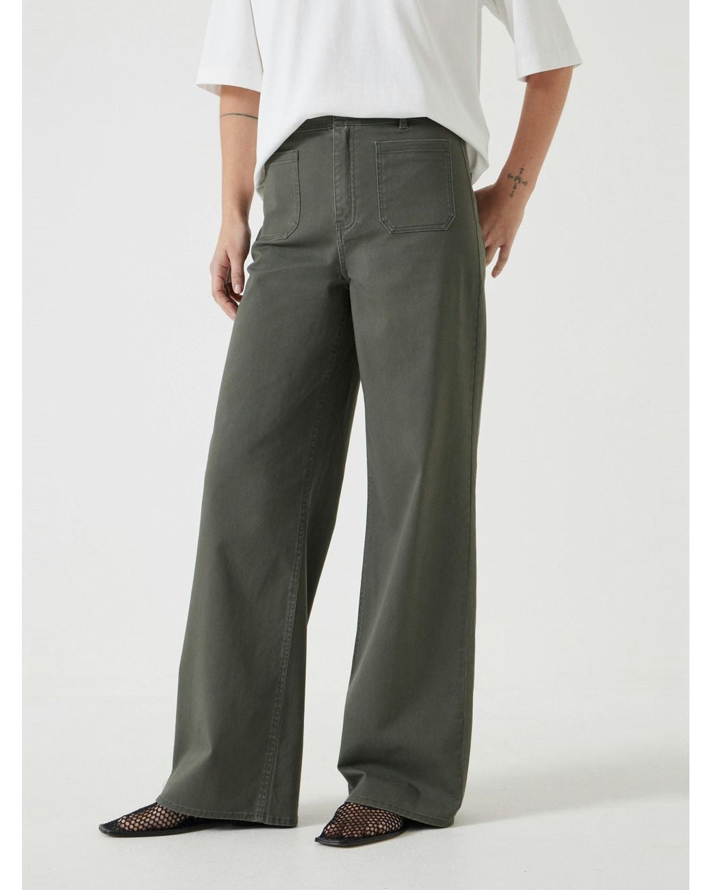 Hush White Rowan Flared Trousers