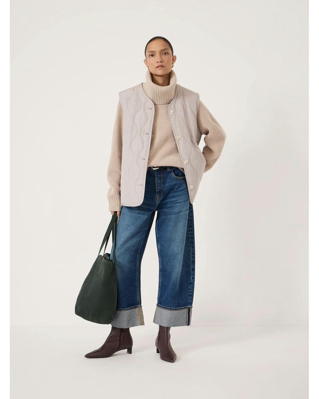 Hush Natural Amaya Quilted Gilet Liner