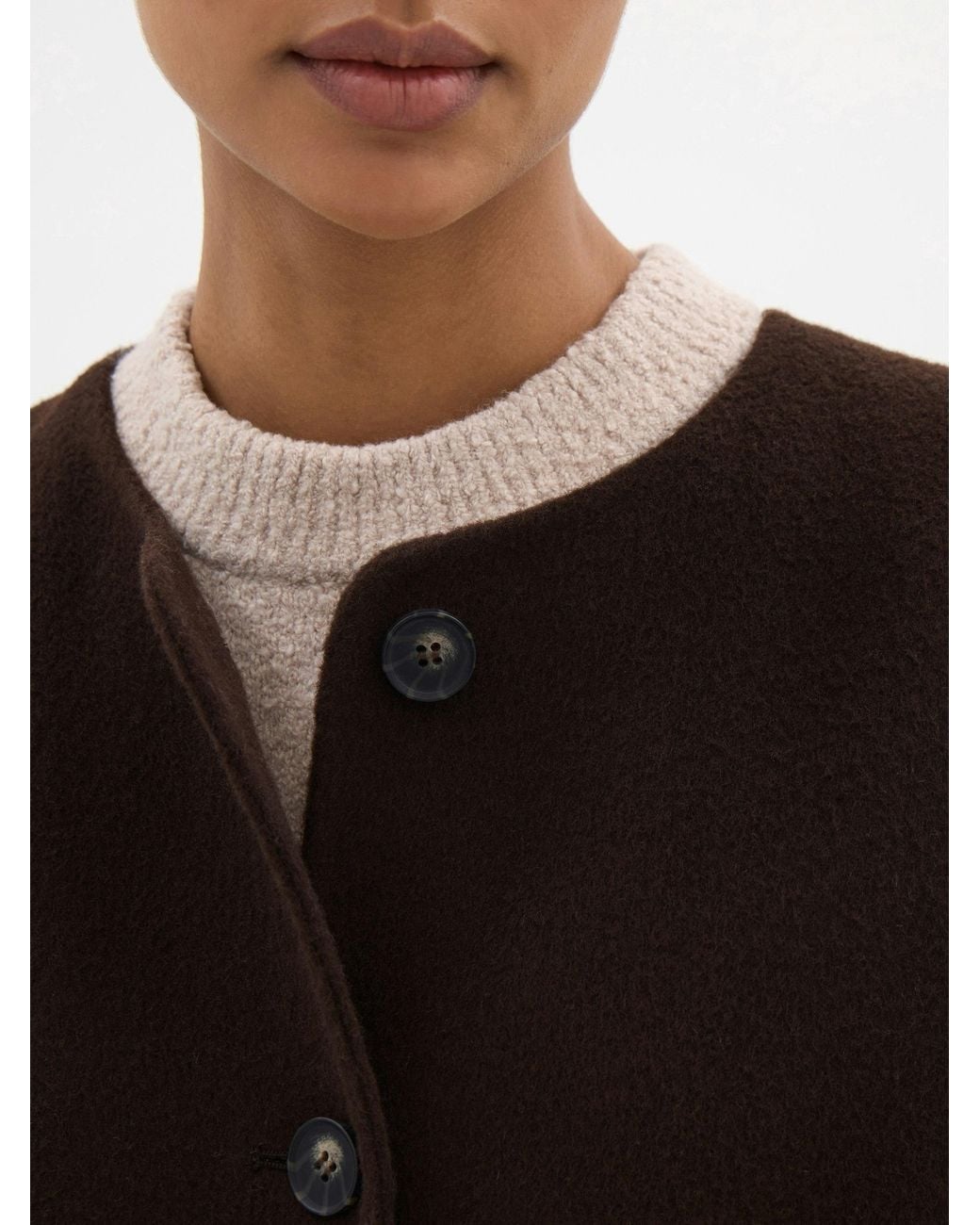 Hush Blue Avelia Pure Wool Double Faced Gilet