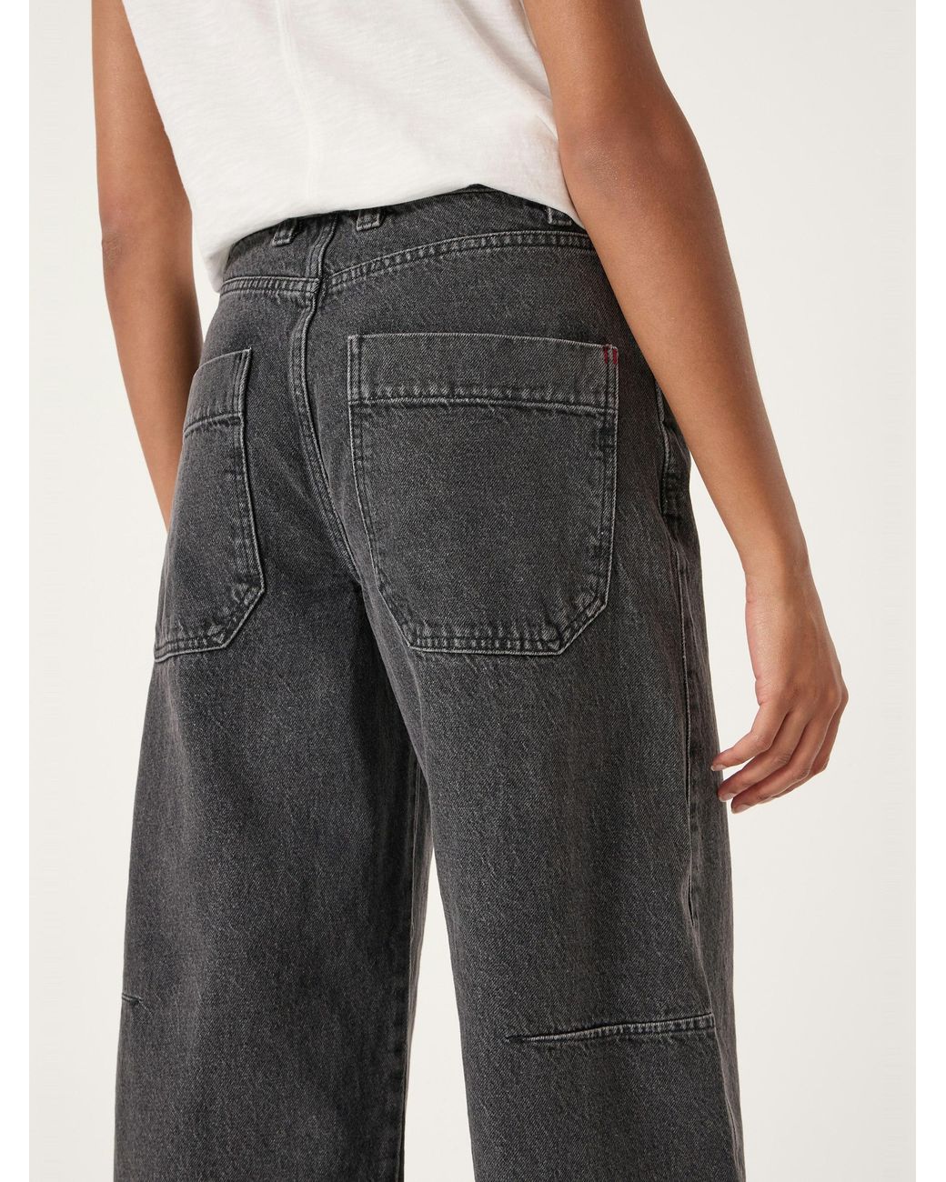 Hush White Bree Horseshoe Barrel Leg Jeans