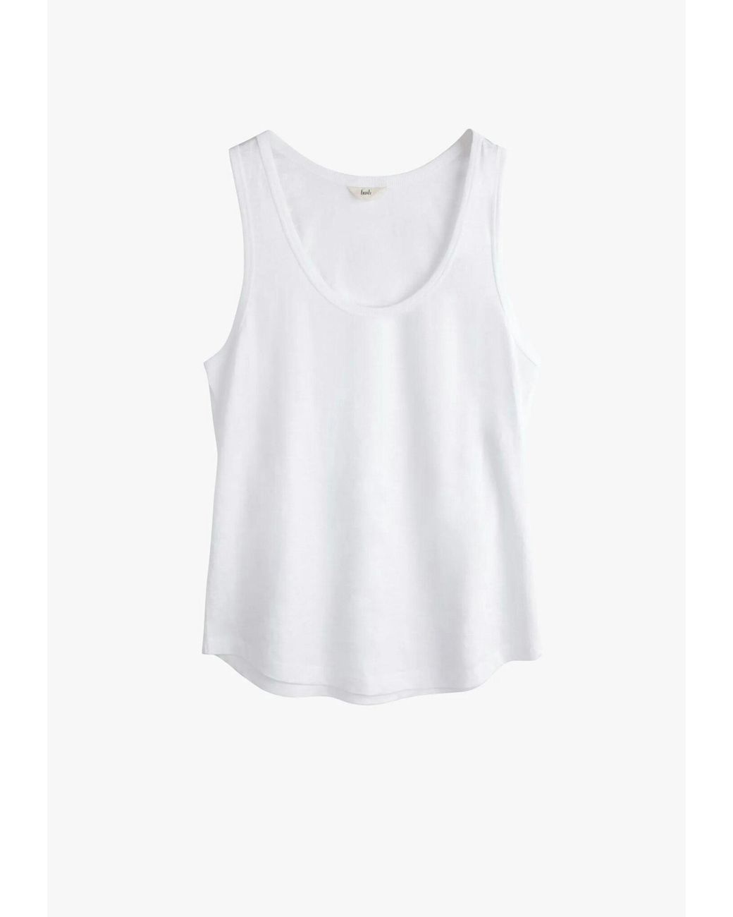 Hush White Cotton Slub Tank Top