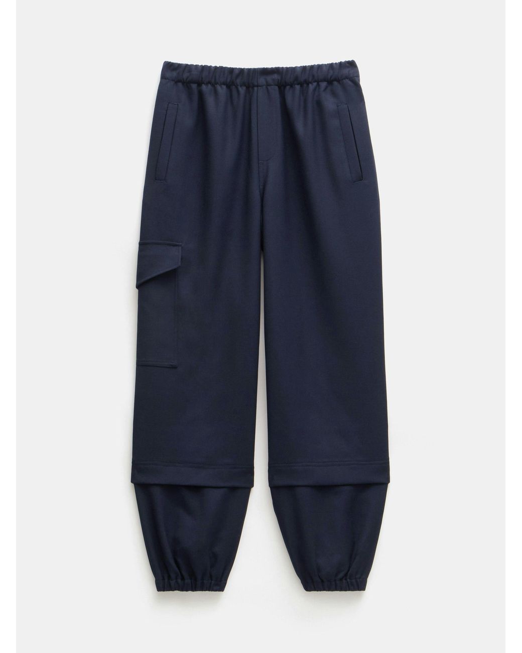 Hush Blue Ava Wool Cargo Trousers