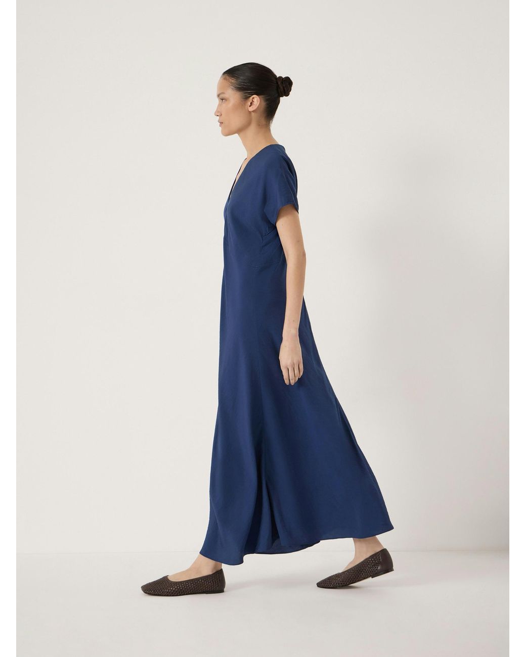 Hush Blue Grace V-Neck Maxi Dress