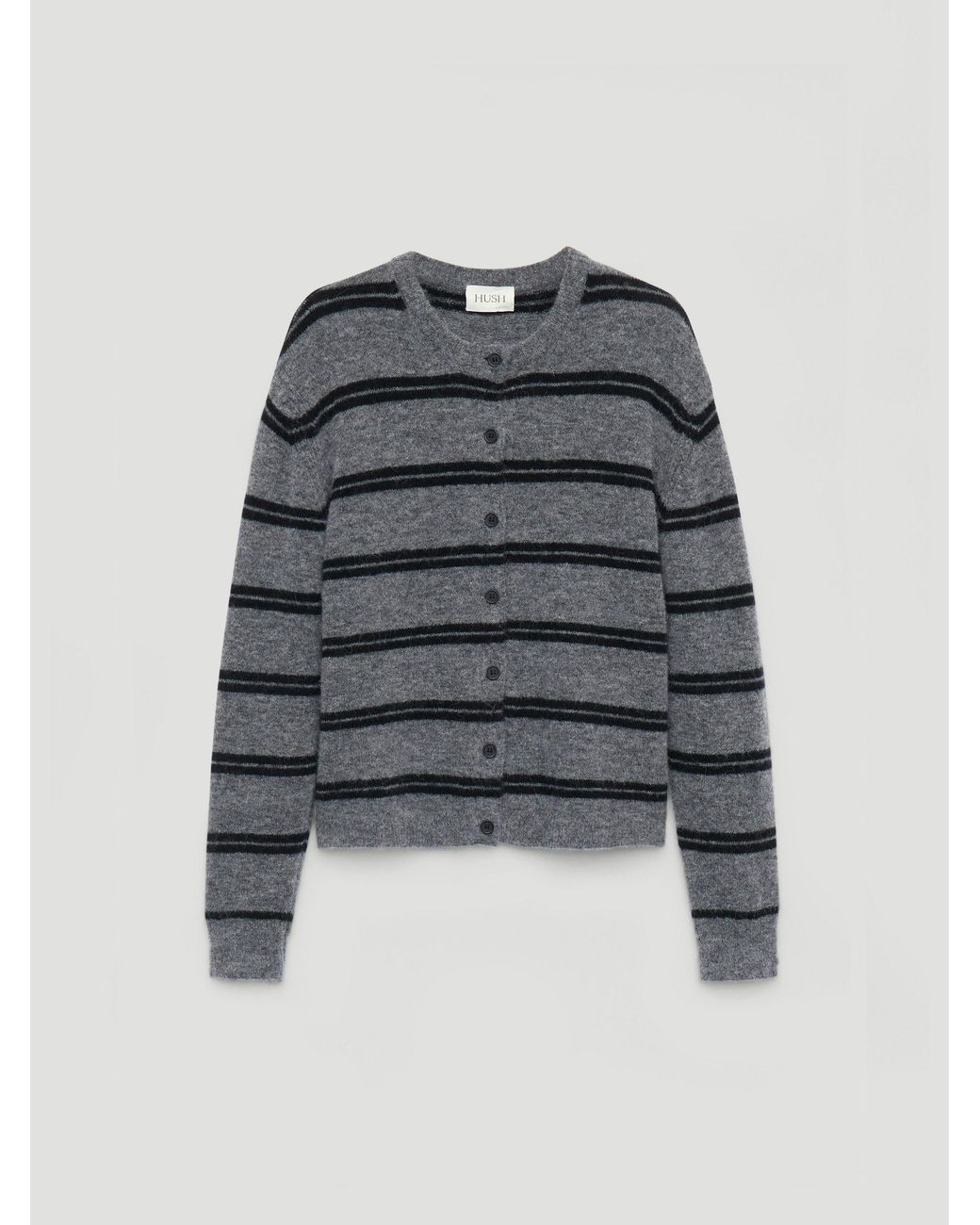 Hush Black Avi Stripe Knitted Cardigan