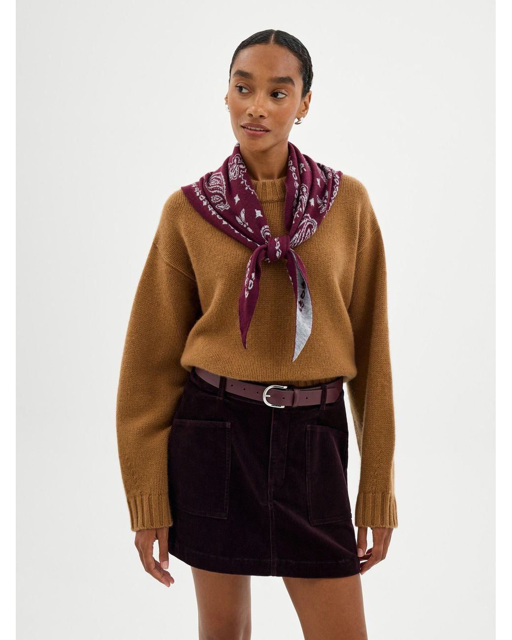 Hush Natural Cordi Cotton Corduroy Mini Skirt