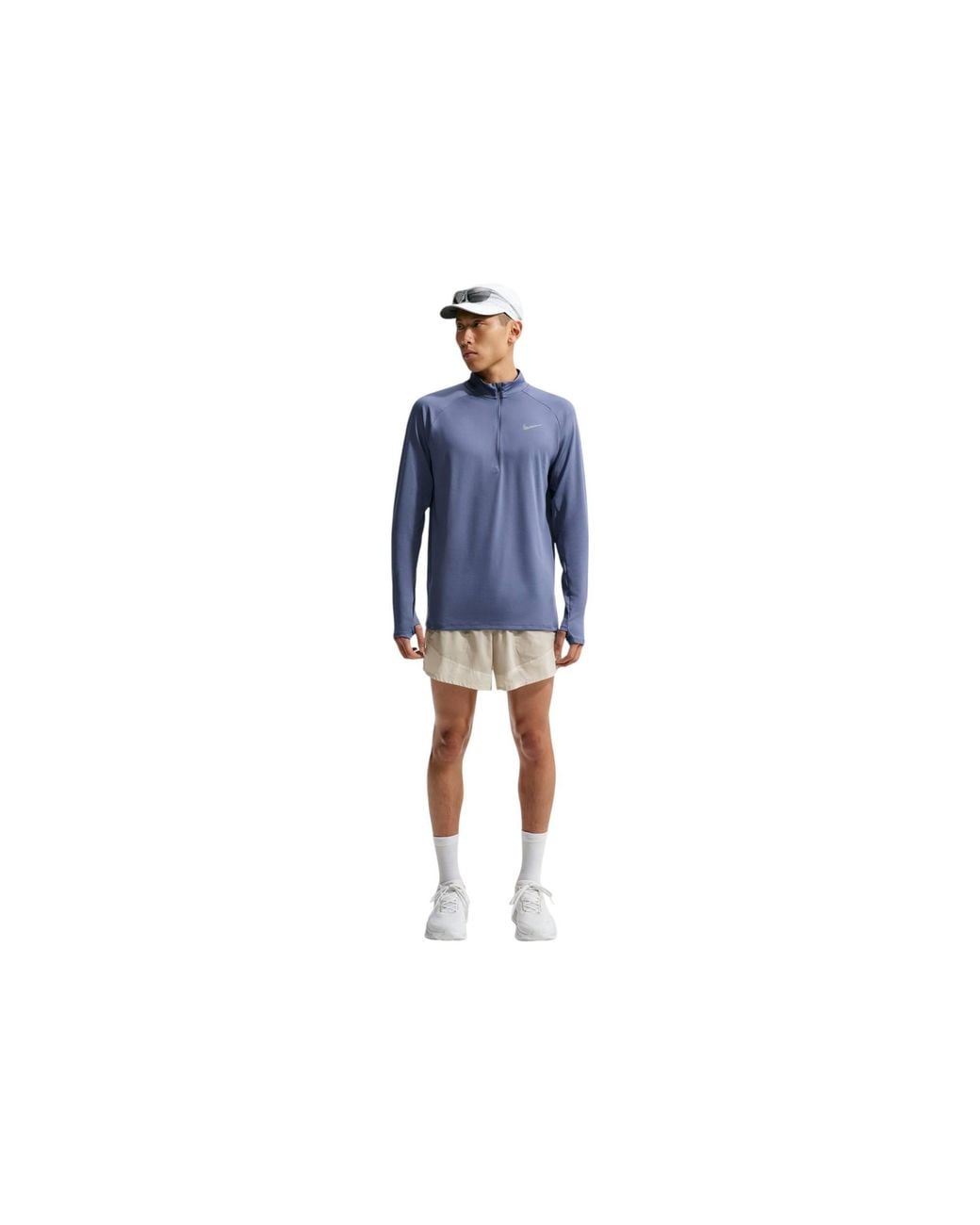 Stride 1/4 Zip Nike de hombre de color Blue