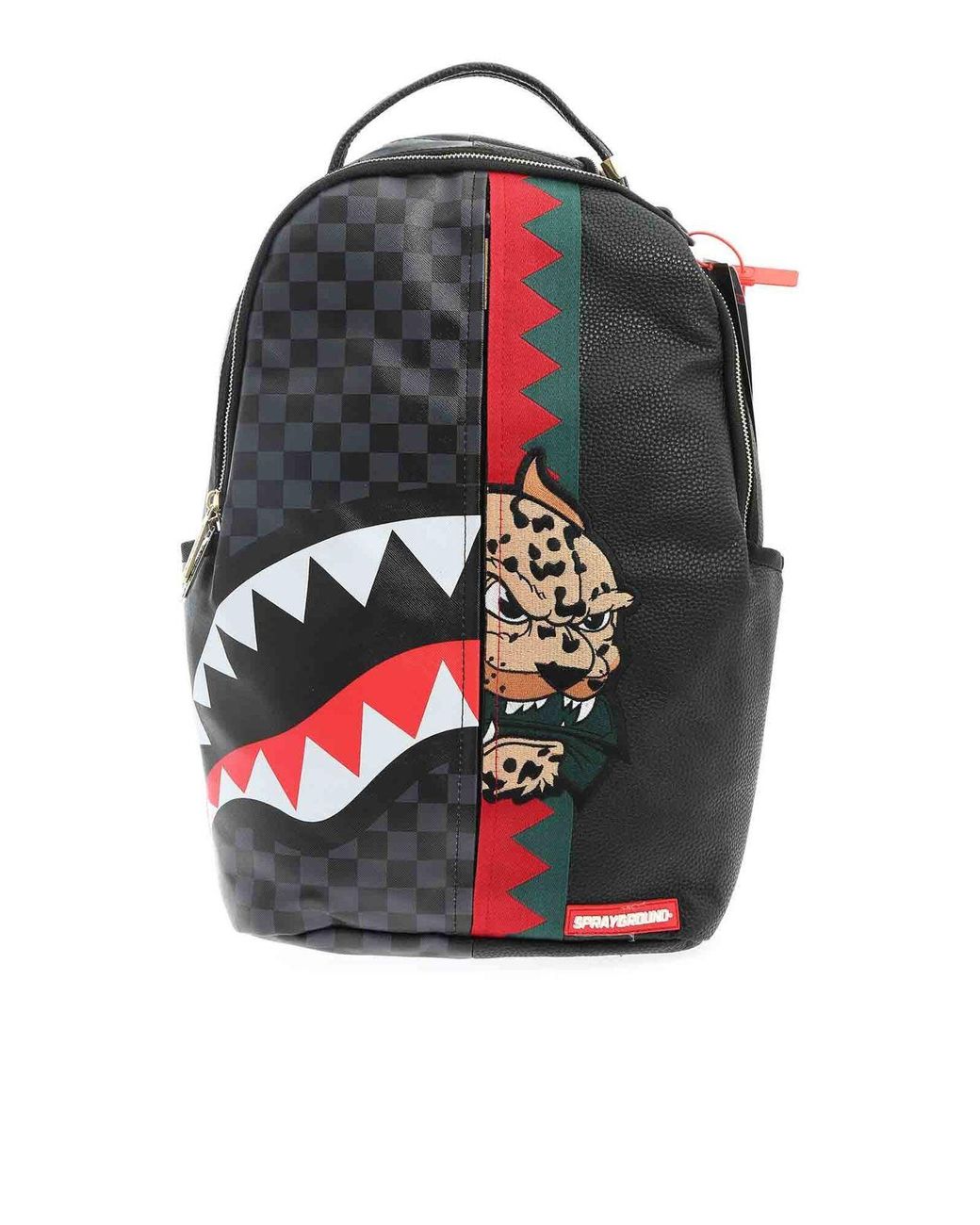 Sprayground Contrasting Details Backpack In Black And Gre for Men - Lyst