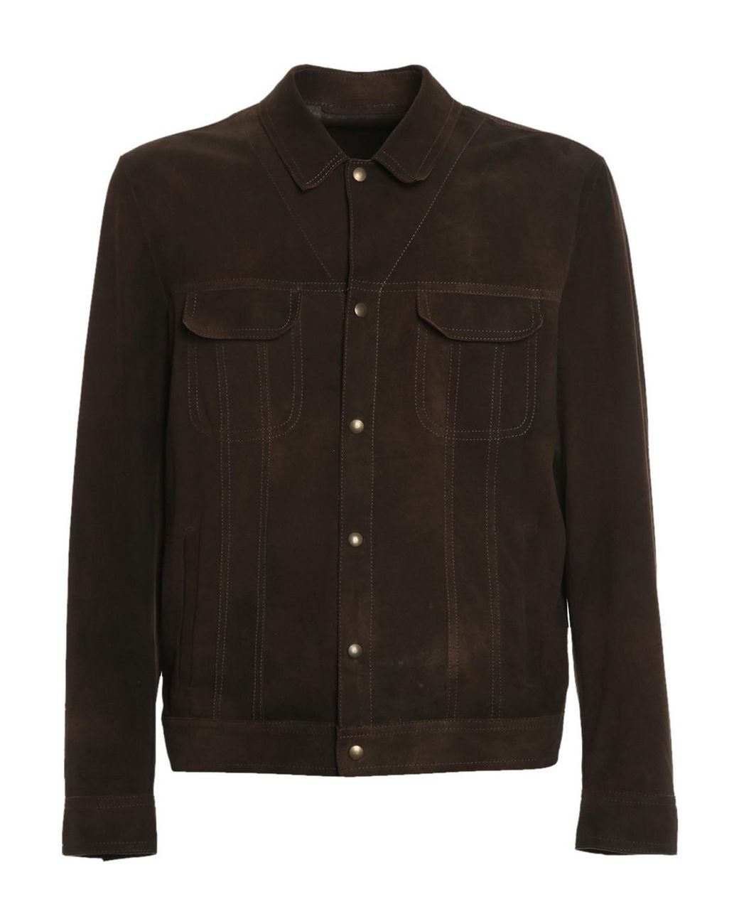 Salvatore Santoro Suede Shirt-jacket in Dark Brown (Brown) for Men - Lyst