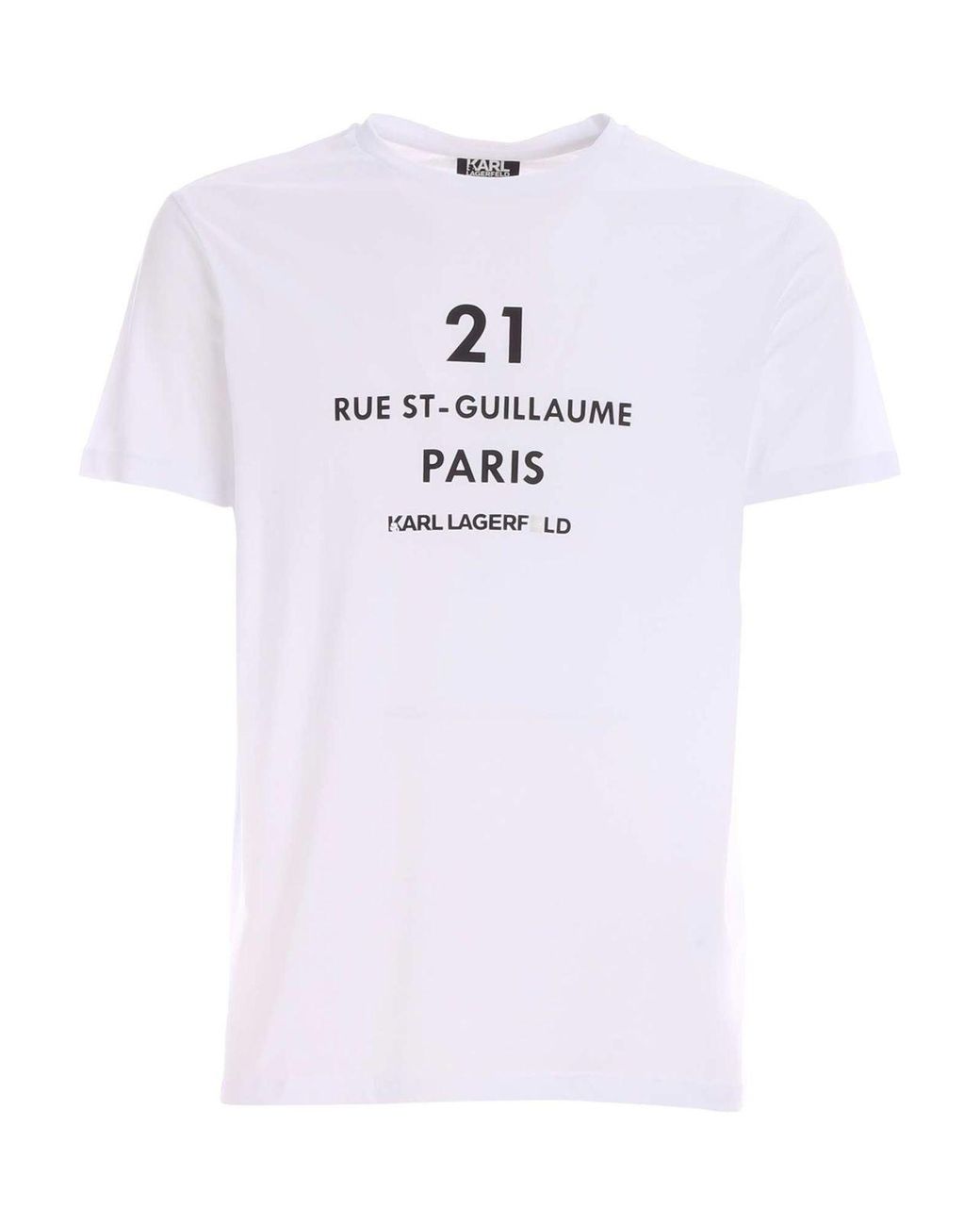 Karl Lagerfeld Cotton Rue St Guillaume T-shirt In White for Men - Lyst