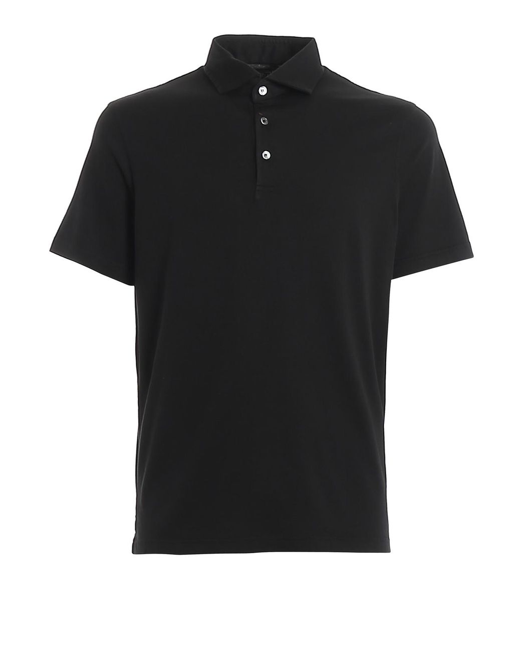 Fedeli Zero Organic Cotton Jersey Black Polo for Men - Lyst