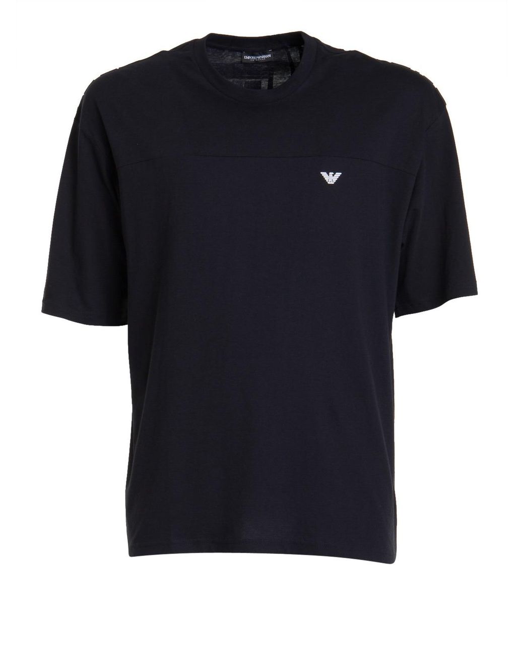 Emporio Armani Black Cotton T-shirt for Men - Lyst