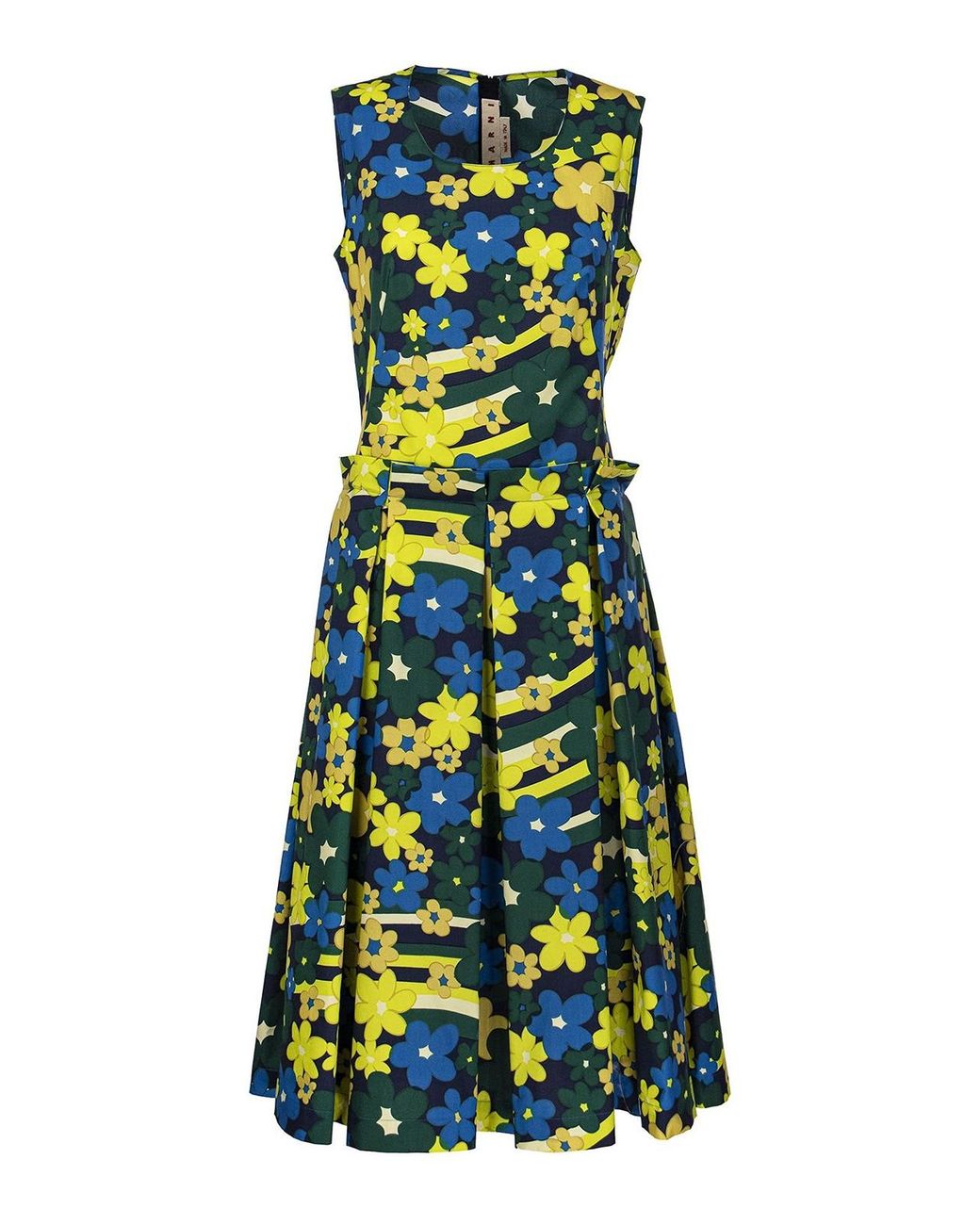 Marni Floral Printed Cotton Dress Lyst