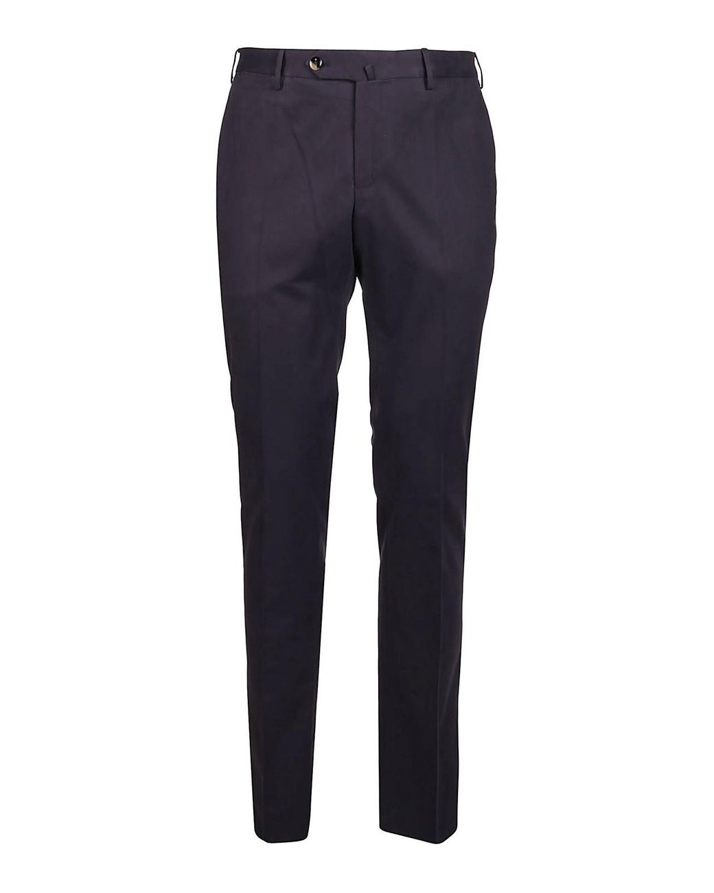 PT Torino Cotton-silk Blend Trousers in Dark Blue (Blue) for Men - Lyst